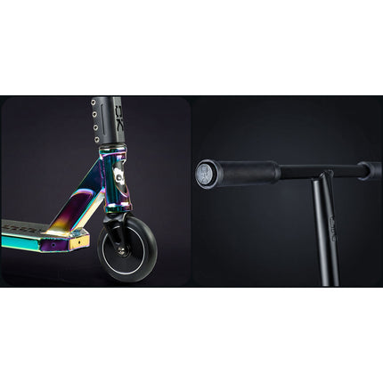 Stunt-løbehjul med 140 mm BOX-deck, SCS-kompression og 110 mm Hollow Core-hjul