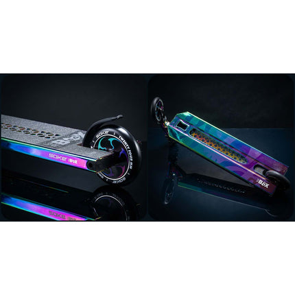 Stunt-løbehjul med 140 mm BOX-deck, SCS-kompression og 110 mm Hollow Core-hjul