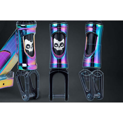 Stunt-løbehjul med 140 mm BOX-deck, SCS-kompression og 110 mm Hollow Core-hjul