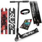 Stunt-løbehjul med 140 mm BOX-deck, SCS-kompression og 110 mm Hollow Core-hjul – sort, inkl. ekstra griptape