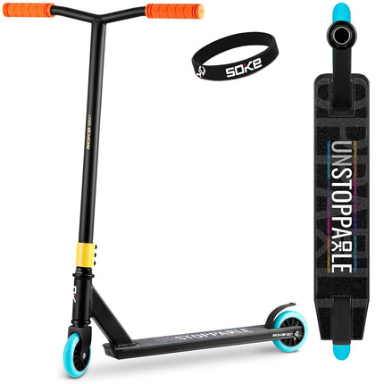 Løbehjul til tricks og skatepark - Stunt løbehjul med ABEC-9 lejer og 360° styr - Orange