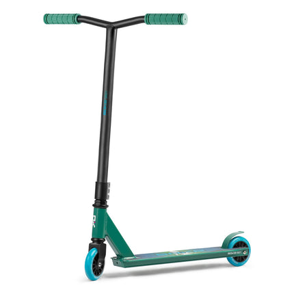 Stuntløbehjul til tricks - Grøn og blå, 100 mm hjul, ABEC-9 lejer, til skatepark og leg