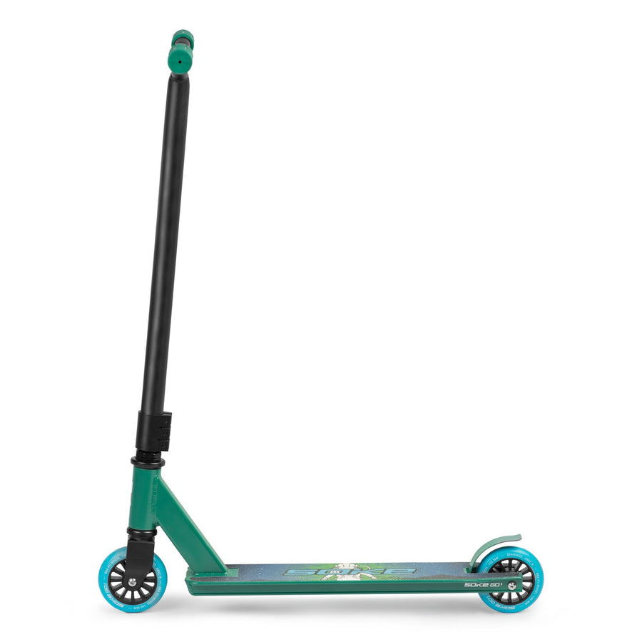 Stuntløbehjul til tricks - Grøn og blå, 100 mm hjul, ABEC-9 lejer, til skatepark og leg