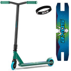 Stuntløbehjul til tricks - Grøn og blå, 100 mm hjul, ABEC-9 lejer, til skatepark og leg