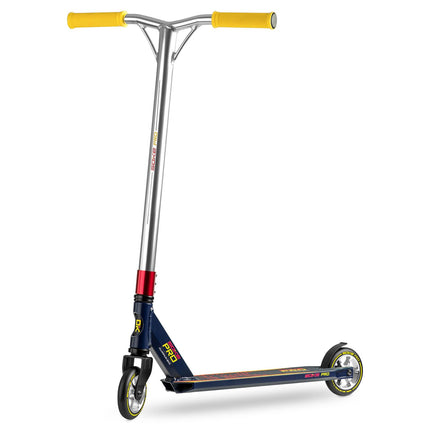 Stunt-løbehjul med 50 cm bredt Y-bar-styr, ABEC-9-lejer og 110 mm hjul – marineblå og rød