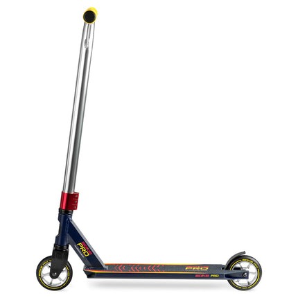Stunt-løbehjul med 50 cm bredt Y-bar-styr, ABEC-9-lejer og 110 mm hjul – marineblå og rød