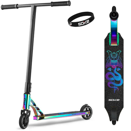 Stunt løbehjul til børn og unge - 360° T-BAR, ABEC-9 lejer, farverig design
