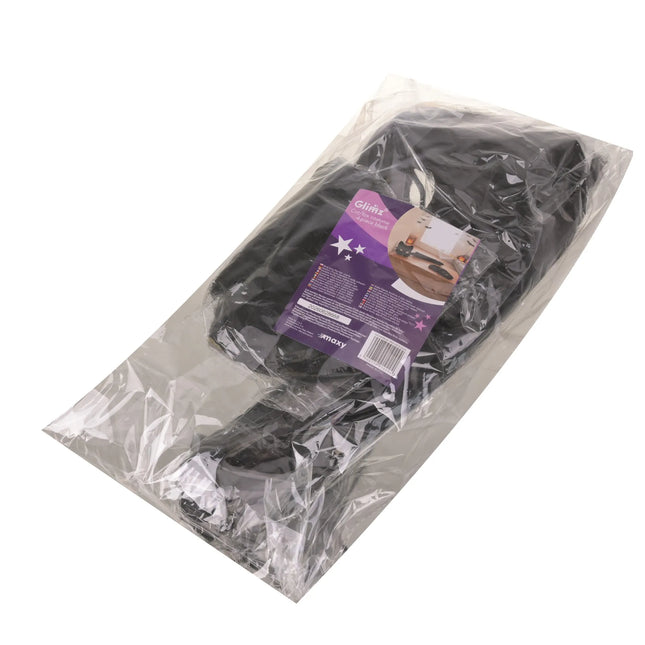 Kattekostume i sort med maske, hale og poter