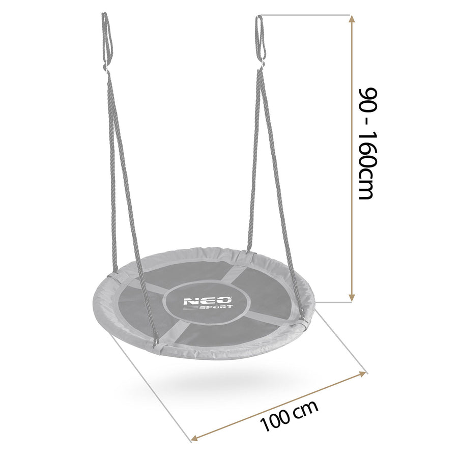 Swingo 105 cm kragerede gynge til børn - komfortabel, vandtæt og justerbar gyngestol