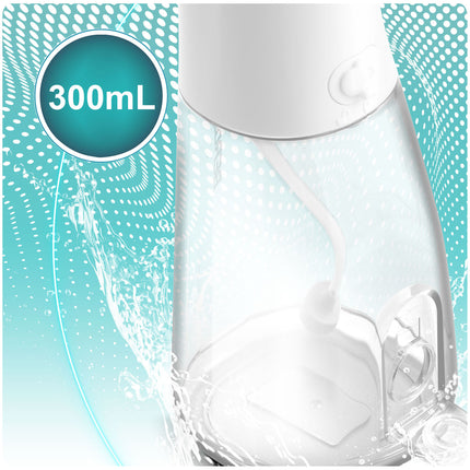 Trådløs tandirrigator med 5 funktioner og 300 ml vandtank - effektiv rengøring af tænder og tandkød