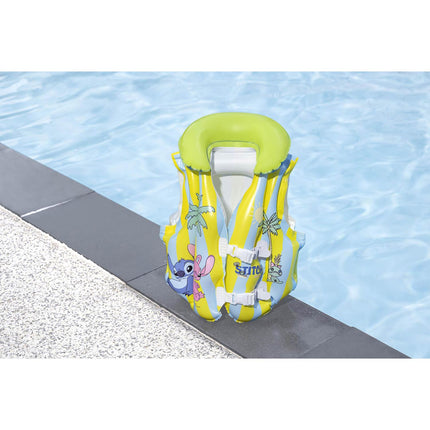 Svømmevest til børn med Lilo & Stitch-motiv og justerbare spænder, 51 x 46 cm, 3–6 år – Bestway