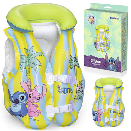Svømmevest til børn med Lilo & Stitch-motiv og justerbare spænder, 51 x 46 cm, 3–6 år – Bestway