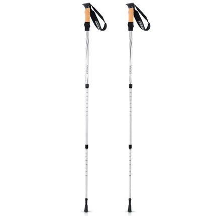 Lette og holdbare vandrestave med justerbar længde 65-135 cm - perfekt til trekking og lange gåture i naturen