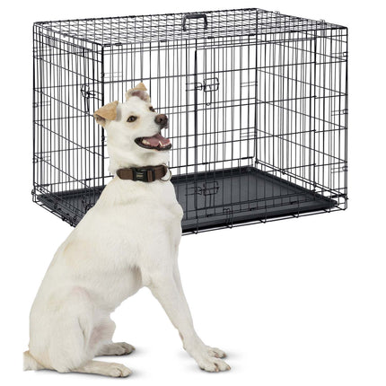Hundebur til store hunde - 107 x 71 x 77 cm, sammenfoldeligt og let at rengøre