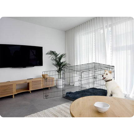 Hundebur til store hunde - 107 x 71 x 77 cm, sammenfoldeligt og let at rengøre