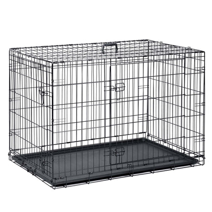 Hundebur til store hunde - 107 x 71 x 77 cm, sammenfoldeligt og let at rengøre