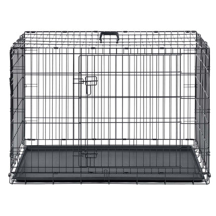 Hundebur til store hunde - 107 x 71 x 77 cm, sammenfoldeligt og let at rengøre