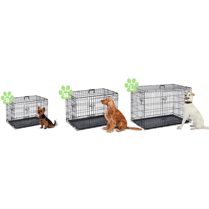 Hundebur til store hunde - 107 x 71 x 77 cm, sammenfoldeligt og let at rengøre