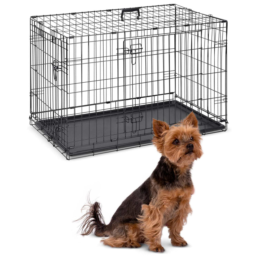 Hundebur til små hunde - 75,5 x 47,5 x 54 cm - Sikkert og praktisk til hjemmet og rejser