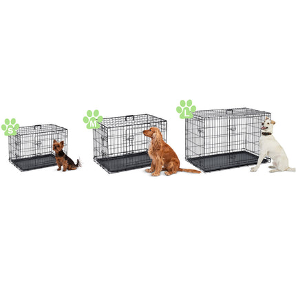 Hundebur til små hunde - 75,5 x 47,5 x 54 cm - Sikkert og praktisk til hjemmet og rejser