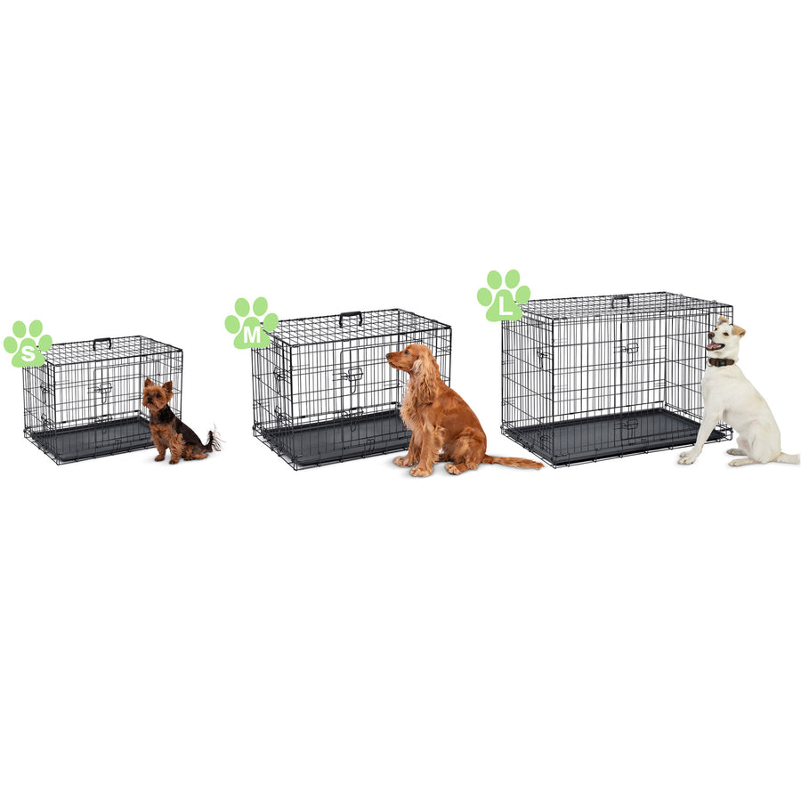Hundebur til små hunde - 75,5 x 47,5 x 54 cm - Sikkert og praktisk til hjemmet og rejser