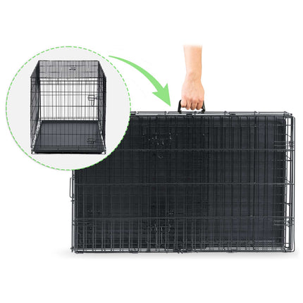 Hundebur til mellemstore hunde - 91 x 57 x 62 cm, foldbart og transportvenligt