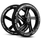 Sæt med 2 sorte 200 mm hjul til cityscootere med ABEC 9 lejer