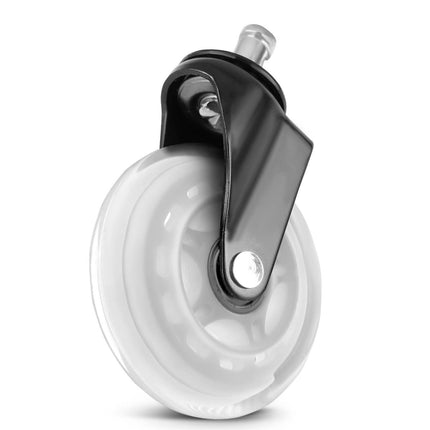 Erstatningshjul til kontorstol i gummi, 5 stk. – transparente