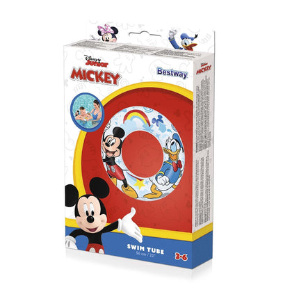 Børnekreds med Mickey Mouse og Anders And - 56 cm til sjov i vandet