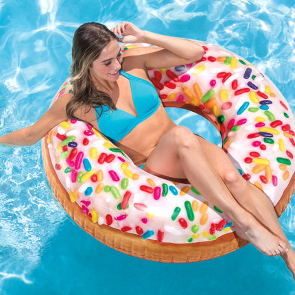 Oppustelig svømmering med donut-mønster - 99 cm til sjov i vandet