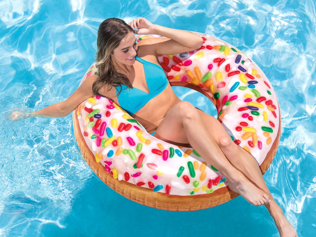 Oppustelig svømmering med donut-mønster - 99 cm til sjov i vandet