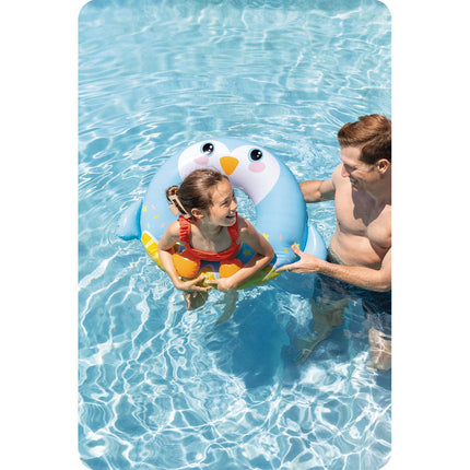 Oppustelig pingvin svømmering 81 cm - Sjov til vandleg og pool