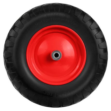 Slangeløst hjul til trillebør og havevogn - 40 cm diameter, slidstærkt PU-materiale