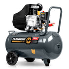 Oliesmurt kompressor 50 l, 10 bar, 1800 W med stempelpumpe og transporthjul