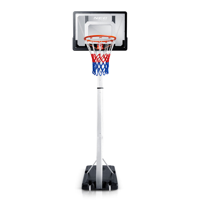 Basketballstander 150–260 cm med justerbar højde, 38 cm kurv og hjul – til børn og voksne