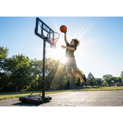 Basketballstander 135–305 cm med justerbar højde, 45 cm affjedret kurv og hjul