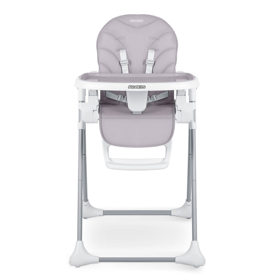 Justerbar højstol med aftagelig bakke og sikkerhedsseler til børn