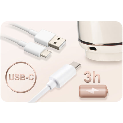 Elektrisk brystpumpe med 3 sugefaser og massagefunktion - trådløs og USB-C opladning