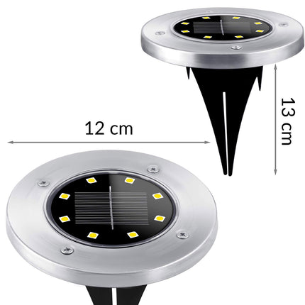 LED solcelle jordlamper til haven - 6 stk. med automatisk tænding og vandbeskyttelse