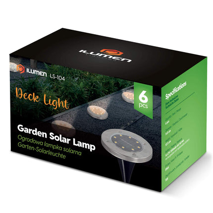 LED solcelle jordlamper til haven - 6 stk. med automatisk tænding og vandbeskyttelse