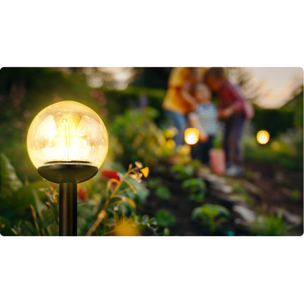 Solcellekuglelamper med LED - 4 stk. til havebelysning