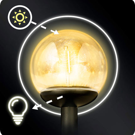 Solcellekuglelamper med LED - 4 stk. til havebelysning