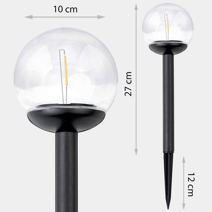 Solcellekuglelamper med LED - 4 stk. til havebelysning