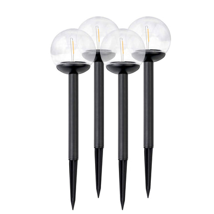 Solcellekuglelamper med LED - 4 stk. til havebelysning