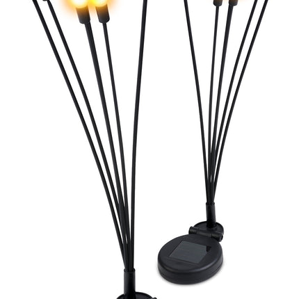 Solcellelampe med ildfluer - 2 stk. til havebelysning