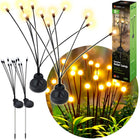 Solcellelampe med ildfluer - 2 stk. til havebelysning