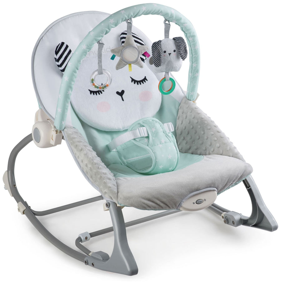 Multifunktionel skråstol med vibration til baby - Beroligende og underholdende