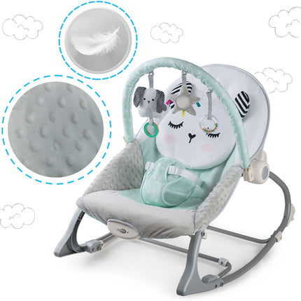 Multifunktionel skråstol med vibration til baby - Beroligende og underholdende