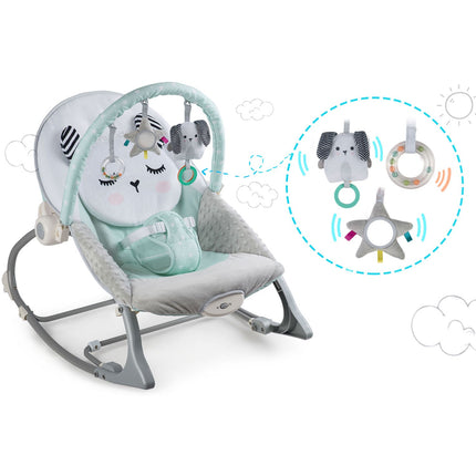 Multifunktionel skråstol med vibration til baby - Beroligende og underholdende