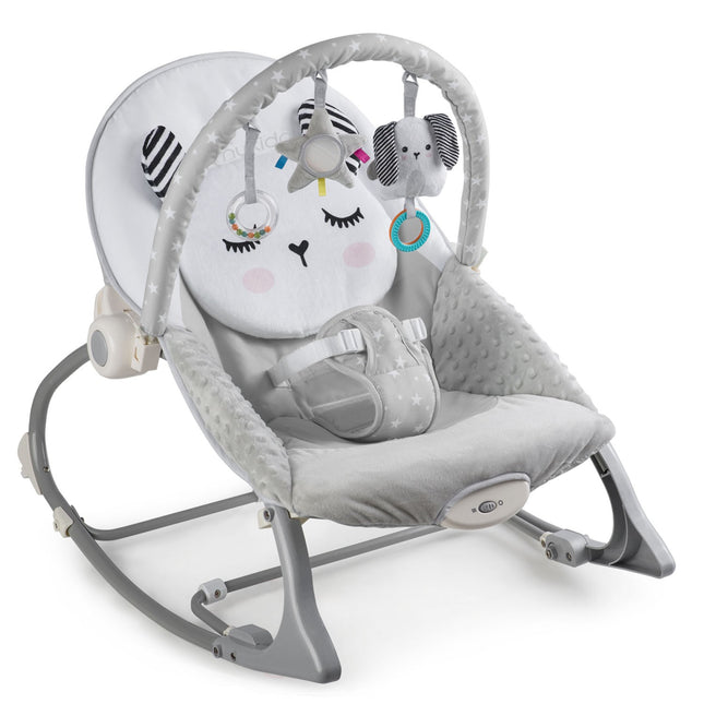 Multifunktionel Hoppestol med Vibration til Baby - Grå